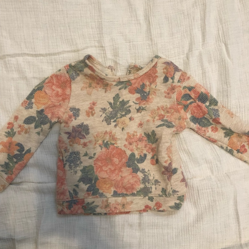 Zara Baby Girl Floral Sweatshirt 12/18 months